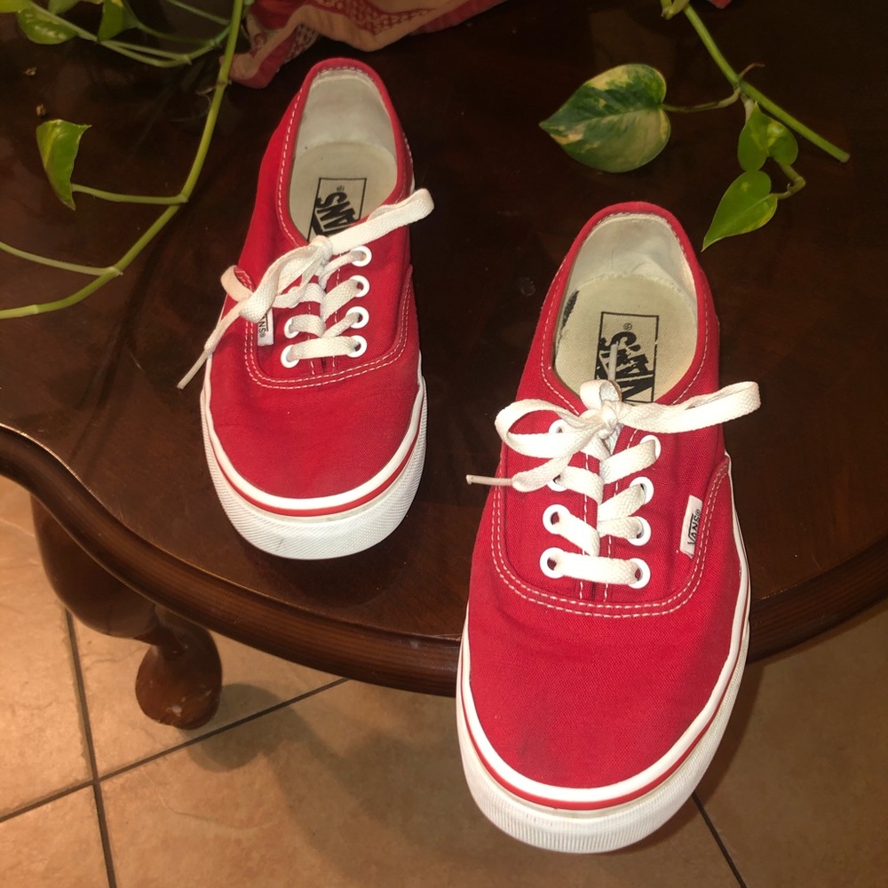 Authentic red vans